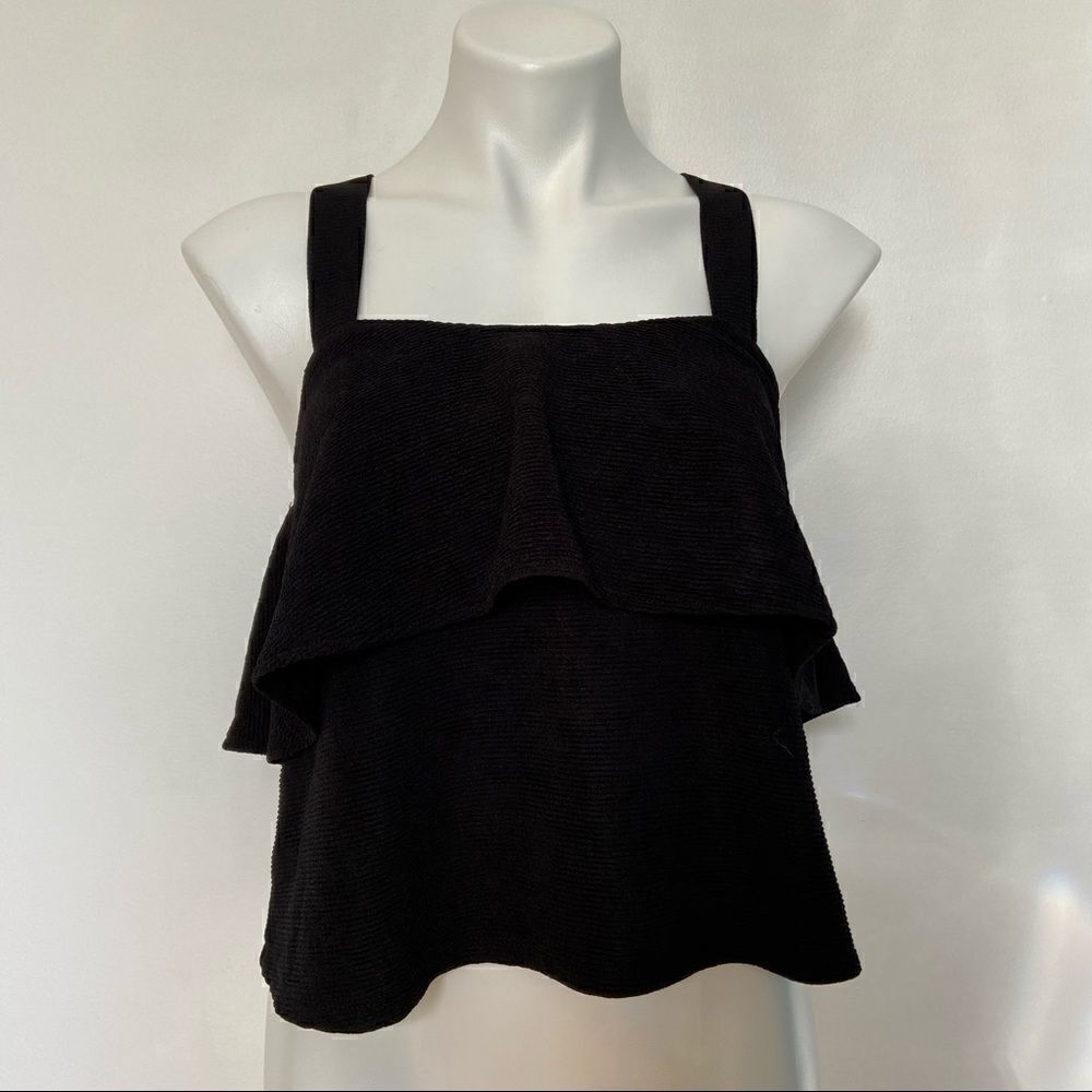Texture & Thread Tiered Tank Top Black - Picture 8 of 10